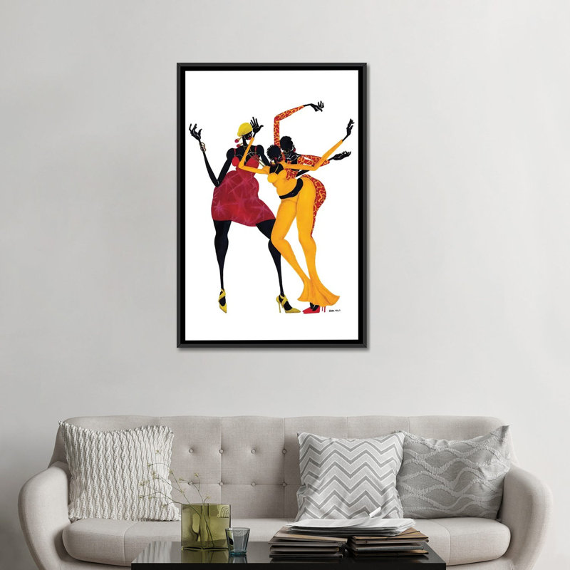 «Mama's Love Mambo», impression sur toile, H 26 po x l 18 po x P 1,5 po, Toile avec cadre noir, Pas de tapis