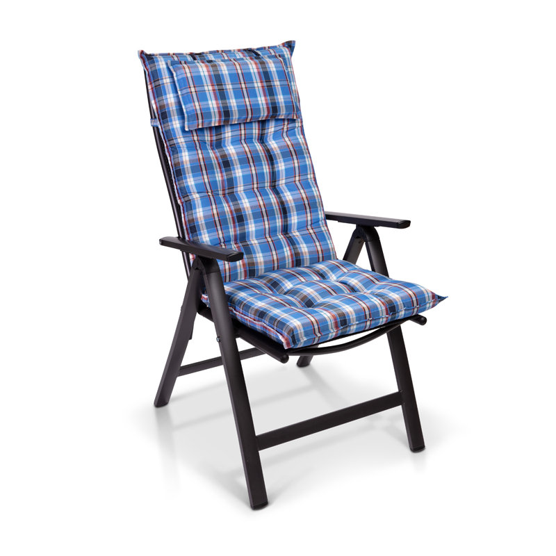 Blumfeldt Sylt Upholstered Chair Cushion, Blue/White