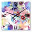 Horloge murale Vibrant Wild Spring Leaves and Wildflowers-961627162