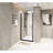 34"X 72" Shower Door With Pivot And 6Mm Tempered Glass, Black Aluminum Half Frame Safe - Arrival Packaging Secure
