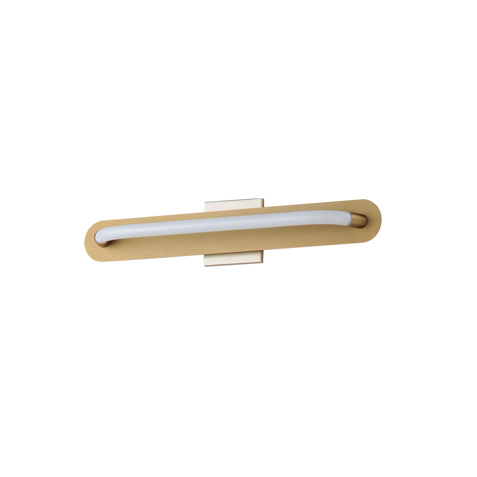Deiontay Single Light Steel Dimmable LED Flush Mounted Sconce, Gold, 3.25" H x 24" W x 4" D
