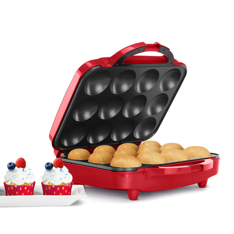 Holstein Housewares Non Stick Cupcake Maker, Red