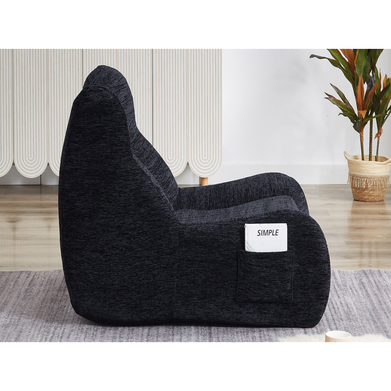 Fauteuil à billes 35 "pour adultes, Chenille noir
