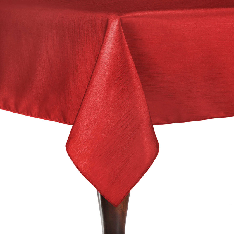 Solid Color Tablecloth, 90" x 60", 10, Holiday Red
