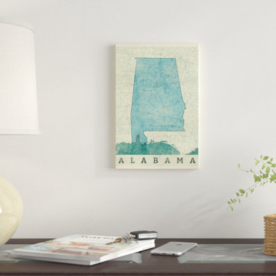 «Alabama Map», impression sur toile