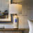 24.75 "traditional Blue And White Porcelain Desk Lamp,for Entrance,living Room,bedroom,bedside