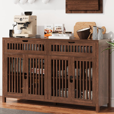 55" Large Buffets & Sideboards With Adjustable Shelves And Doors