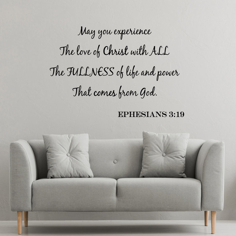 Décalcomanie murale christ biblique quotes, H 21,5 po x l 31,5 po