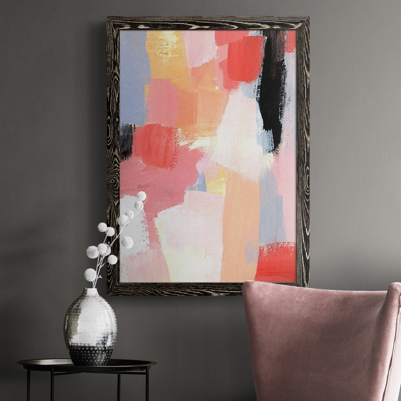Durwyn Aérien Écarlate I, reproduction d'art sur toile, H 37,5 po x l 27,5 po, Noir, Pas de tapis
