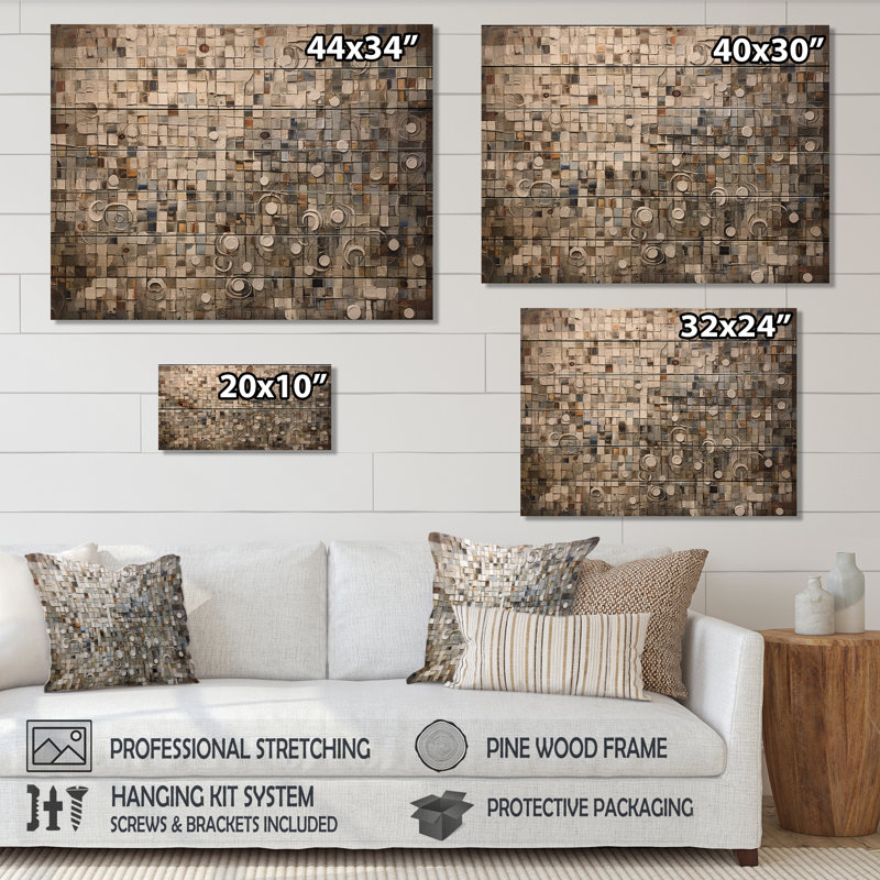 Boho, mélange d'art mural mosaïque bohémienne, H 24 po x l 32 po x P 0,78 po