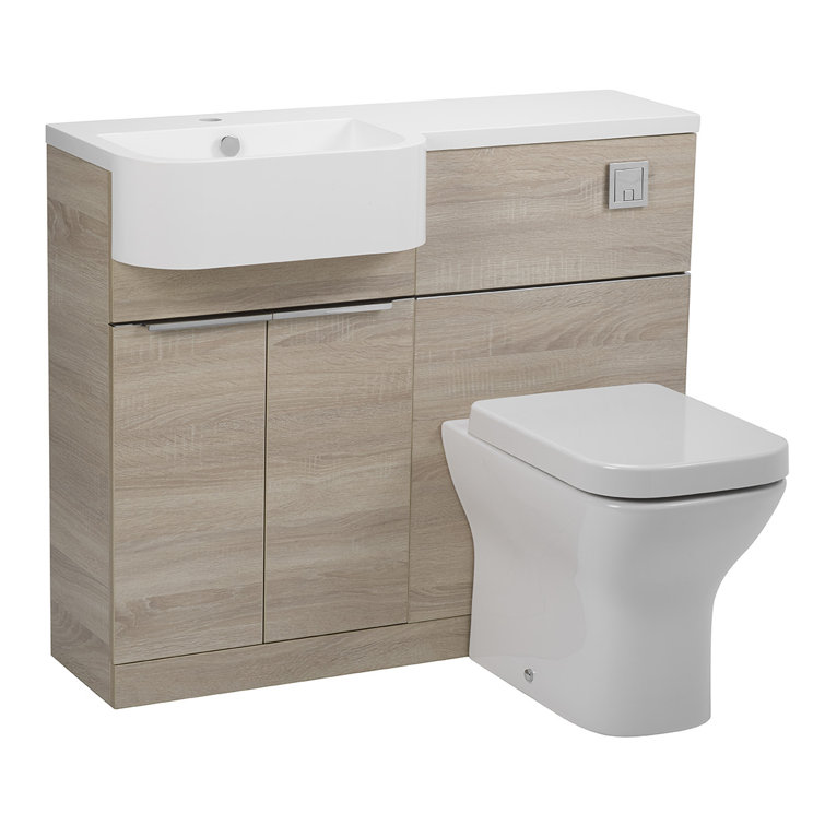 Match 100cm Composite Single Bathroom Vanity Top with Sink
