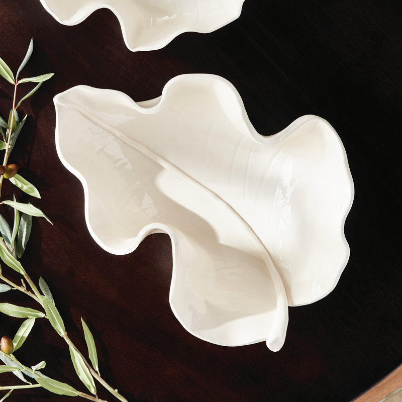 Eddyville Ceramic / Porcelain Tray, Large, White