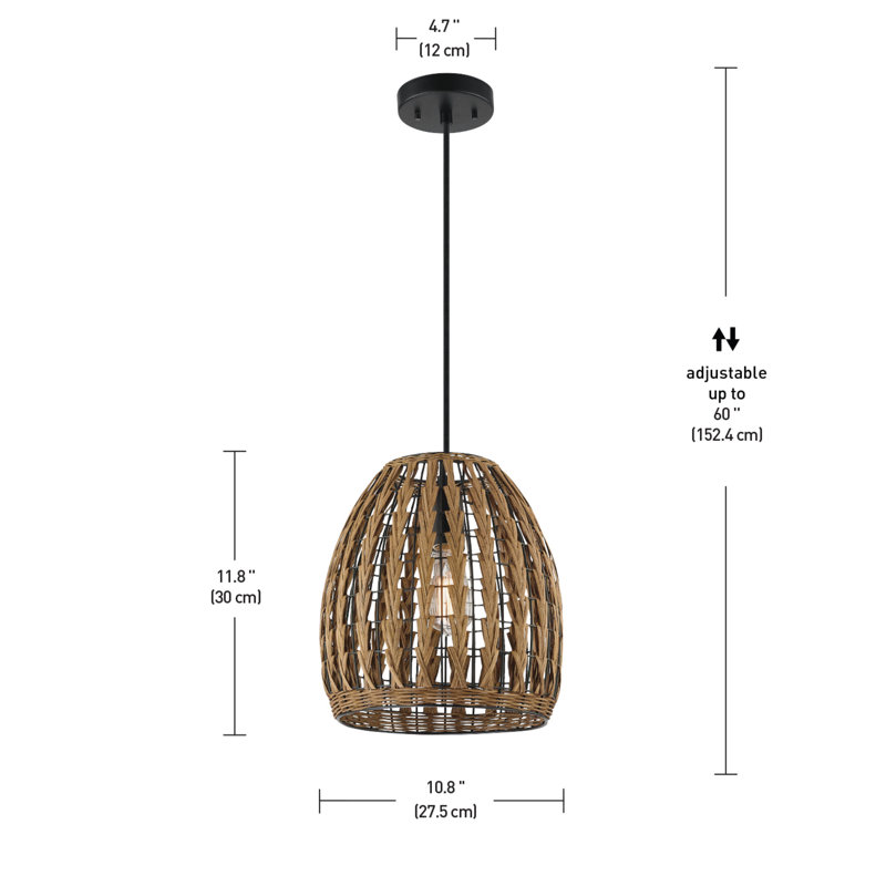 Mcgarvey - Luminaire suspendu cylindrique simple