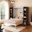 Grand lit escamotable mural avec armoires de rangement - Lit d'invité pliable peu encombrant, espresso-1724397478