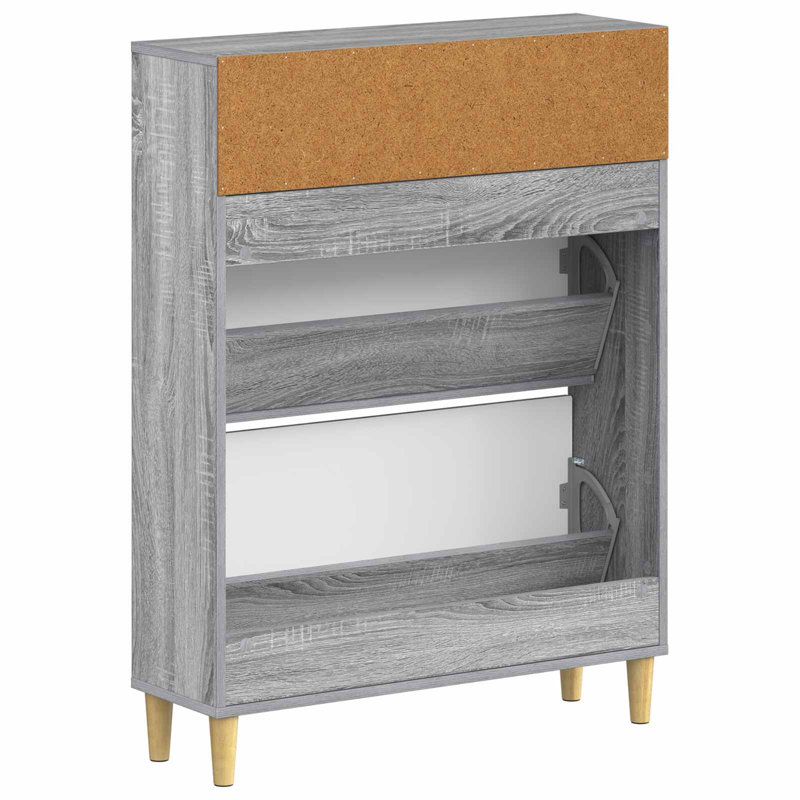Shoe Storage, 103 cm H x 78 cm W x 24 cm D, Grey Sonoma