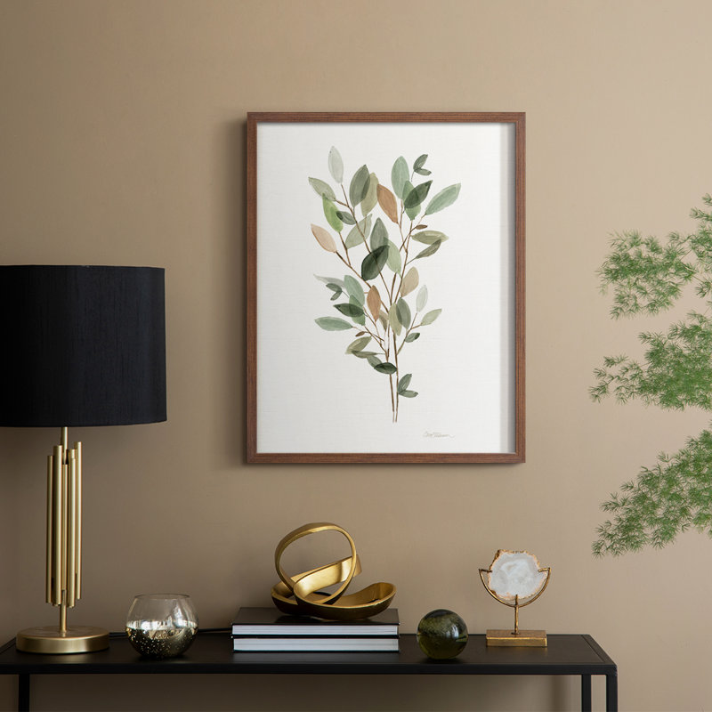 «Leafy Botanical II», reproduction encadrée - bois massif, Noyer, H 21 po x l 17 po