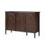 Buffet de style arqué moderne à 3 portes de 47 po avec tablettes réglables et colonnes en bois massif Leominster-798604865