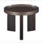 Table de bout en chêne foncé ultrabrillant et chêne fumé