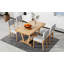 Ensemble de table de salle à manger rustique 5 pièces avec 4 chaises rembourrées, table de salle à manger rectangulaire 59 po