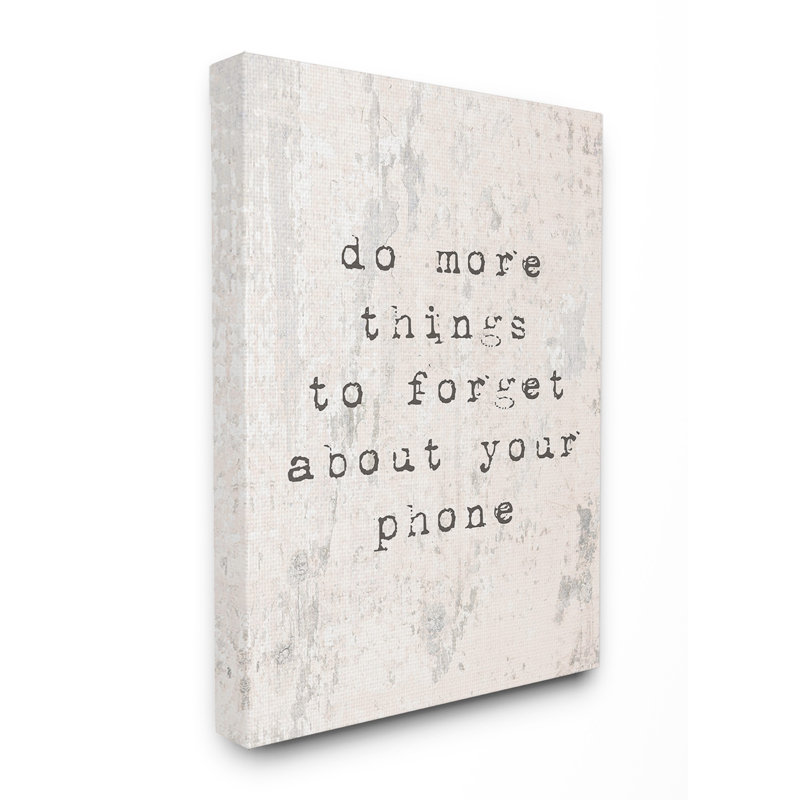 «Forget Your Téléphone Distress», reproduction d'impression, H 30 po x l 24 po x P 1,5 po, Toile