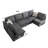 Bermea 6-Piece L-Shaped Soft Fabric Cushion Back Modular Sectional With Under-Seat Storage-98144177