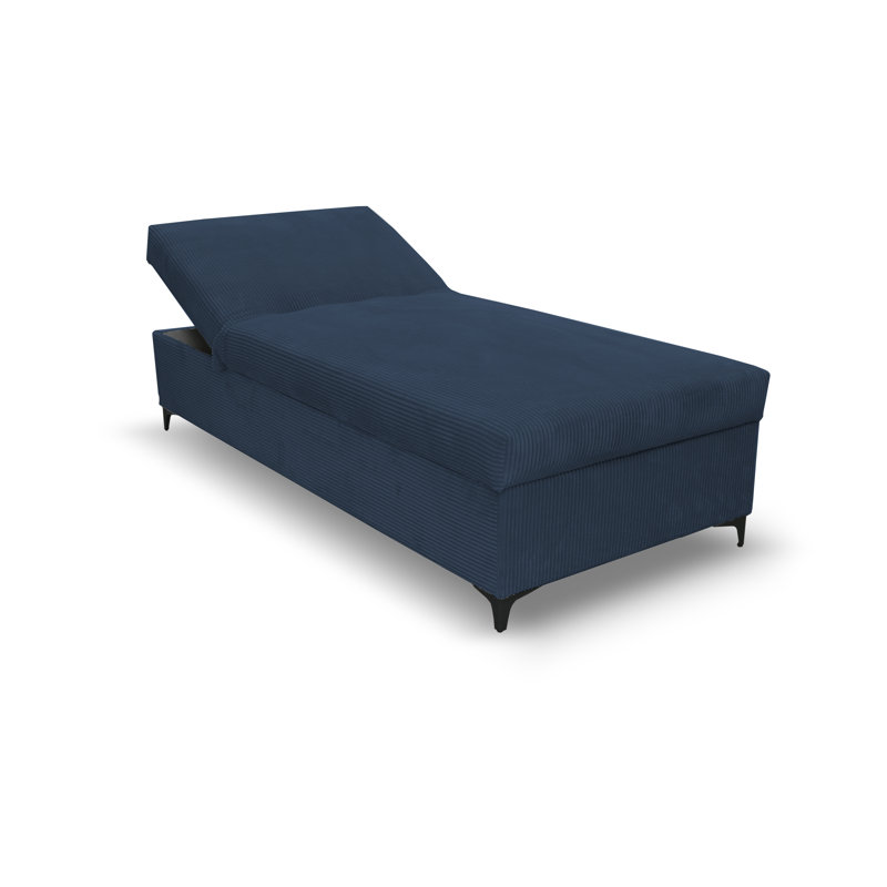 Obla Upholstered Chaise Lounge, Navy Blue