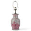 Lampe de table en porcelaine peinte à la main rose / blanc / transparent en saule