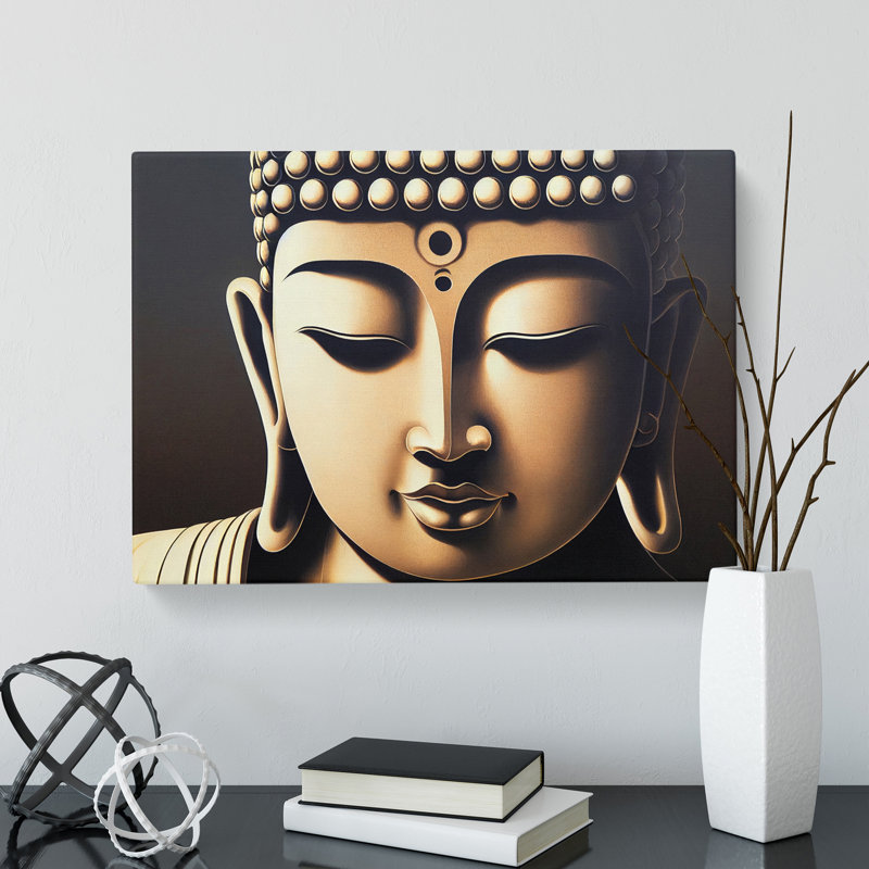 Peaceful Buddha - Wrapped Canvas, 40cm H x 60cm W x 3cm D