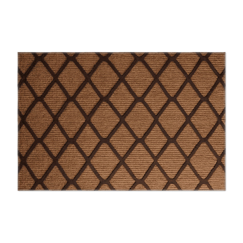 Tapis brun intérieur et extérieur Trellis, Rectangulaire 2 pi x 3 pi