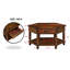 Table basse hexagonale rétro 36 "avec tablette et tiroir, 2 niveaux-1136328641