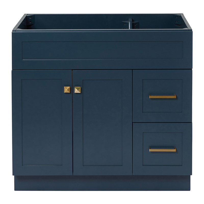 Base de meuble-lavabo simple 36 po Paulla, Bleu minuit