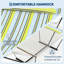 Double Outdoor Hammock with Stand, 204 KG Heavy Duty Portable Hammock with Soft Pillow & Padding, Foldable Hammock for Indoor, Patio, Backyard and Garden Use-628421751