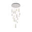 Luminaire suspendu cylindrique à 16 lumières DEL avec accents en cristal Alfee-253176753