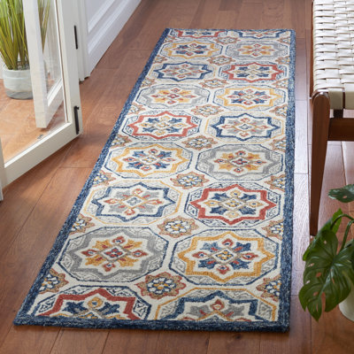 Metro Hand Tufted Wool And Cotton With Latex Geometric Rug