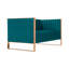 Causeuse en velours bleu sarcelle Trillium-327596391