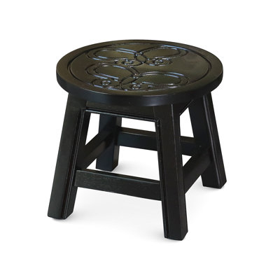 Carved Wooden Step Stool