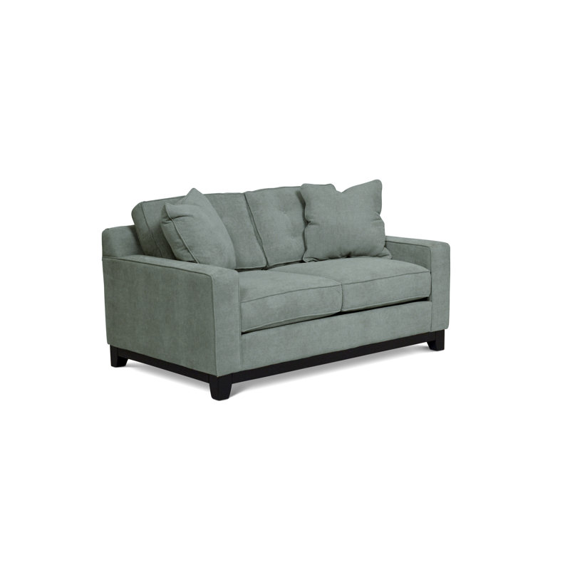 Carollton Upholstered 62'' Loveseat, Heavenly Robins Egg Chenille