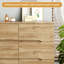 Commode pour la chambre à coucher avec 9 tiroirs, commode de 60 po de largeur pour le rangement et l'organisation, armoires de rangement modernes et commode pour le salon, le placard, le couloir, l'entrée, le bureau, naturel-799353458