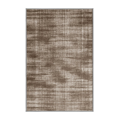 Tapis abstrait gris lavable à la machine