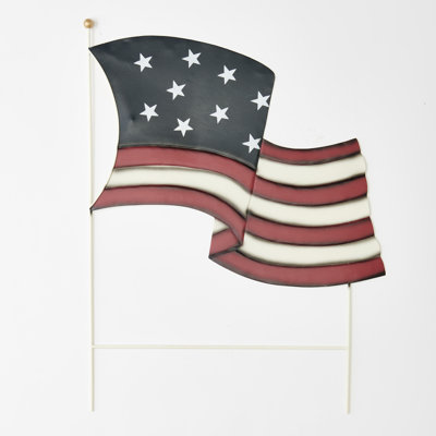 27" USA Flag Yard Garden Stake