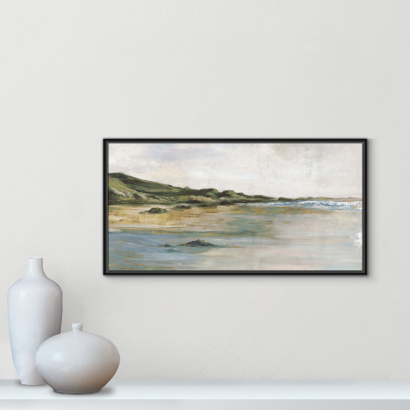 Cordoba "Tide's Edge" Print, 19.5" H x 37.5" W, Black