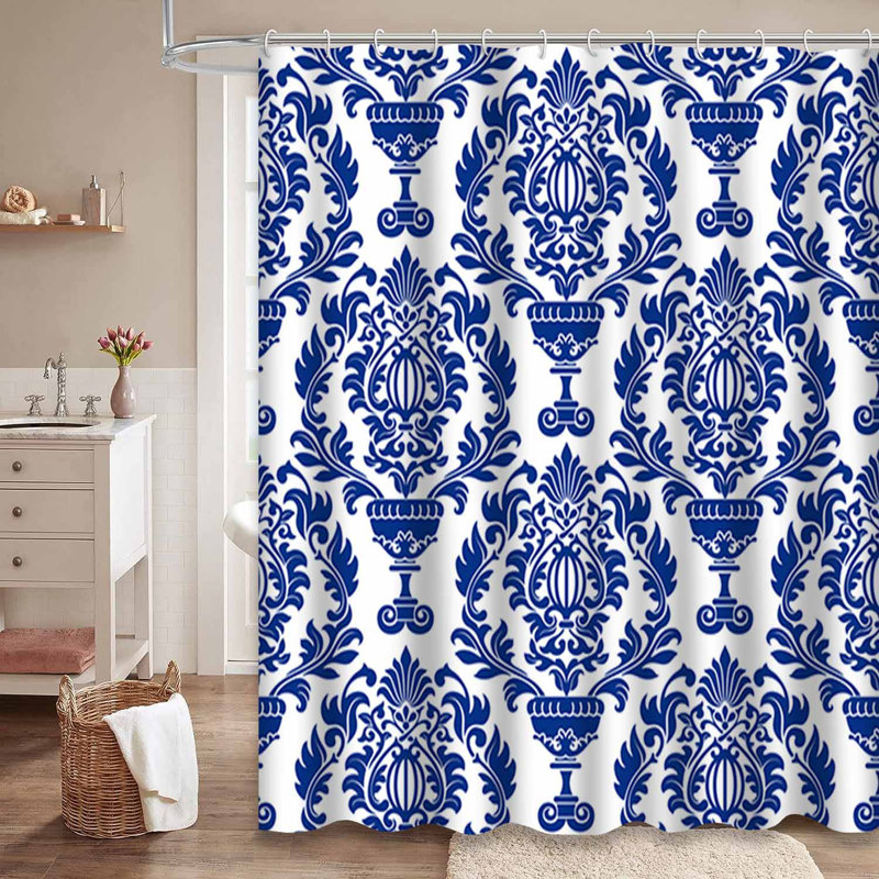 Rideau de douche luxueux avec 12 crochets, L 72 po x l 78 po