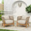 Chaises longues avec coussins Jaxx