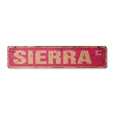 Sierra Street Sign Aluminum 6" X 24"