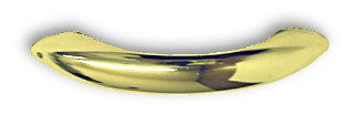 2-3/4" Curved Steel Pull Polished Brass