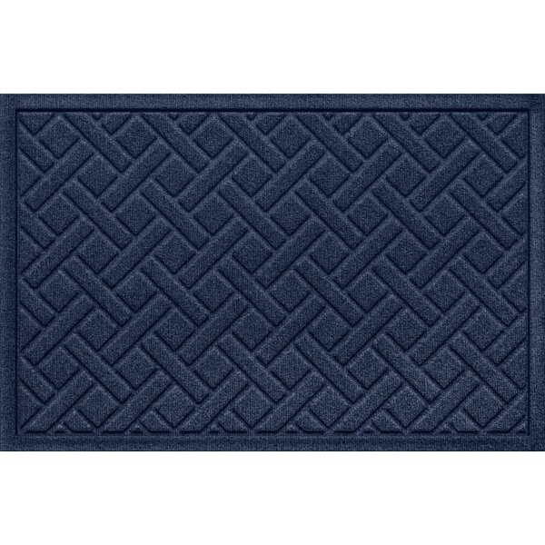 Quick-Drying Woven Knot Waterhog Doormat - Blue