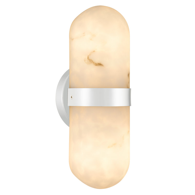 Applique murale 2 lumières en chrome poli Bree, H 12,5 po x l 4,75 po x P 4 po, Chrome poli