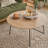 Modern Coffee Table - Minimalist Oak Veneer Top with Carbon Steel Legs, Small Space Living Room & Apartment Essential, Internet Famous Home Decor-915340765