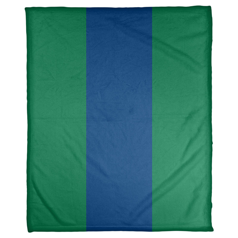 Jeté de hockey vancouver, 30" x 40", Vert / bleu foncé / vert, Touche de vison