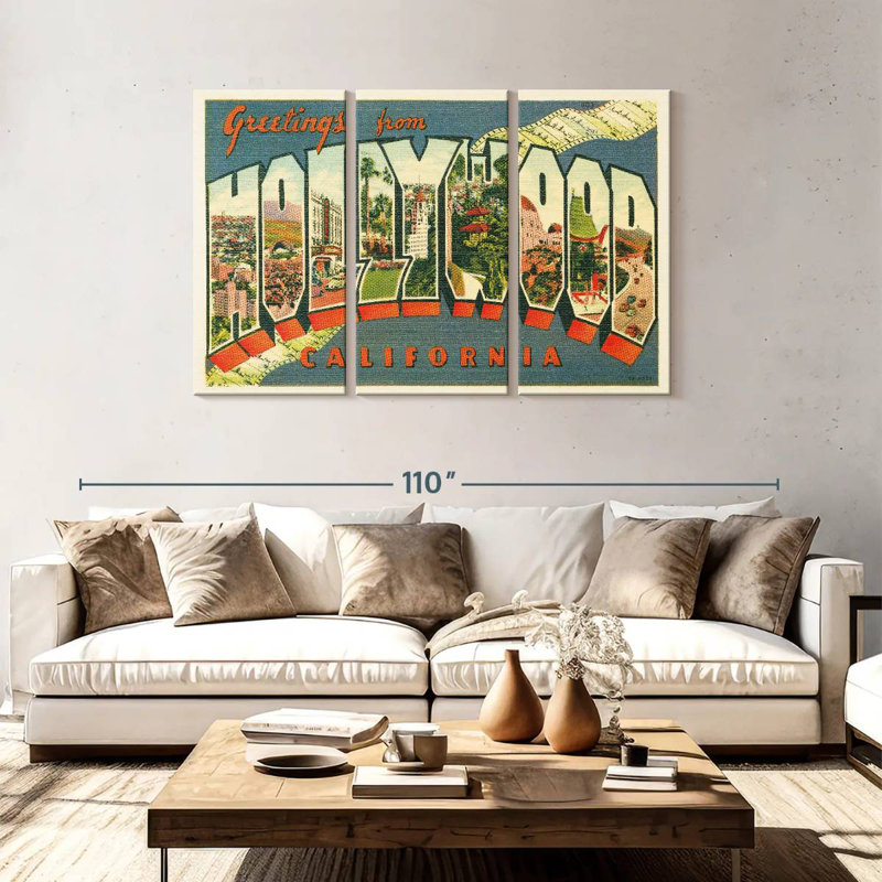 «Sirci Greetings From Hollywood», H 48 po x l 74 po